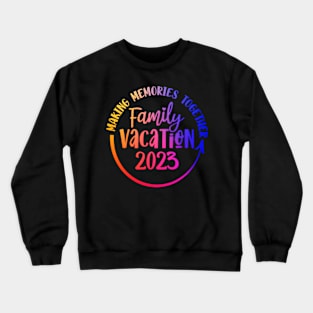 Vintage Family Trip Summer Vacation Beach 2023 Crewneck Sweatshirt